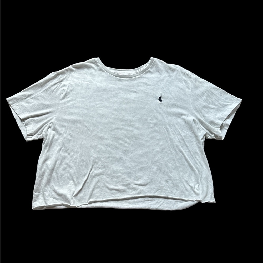 Polo Ralph Lauren: White Cropped Tee